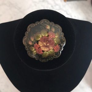 Hand painted pin from Russia🌹